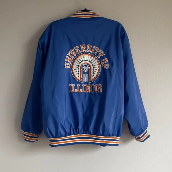 Steve & Barry's Blue Varsity Jacket with Orange Accents